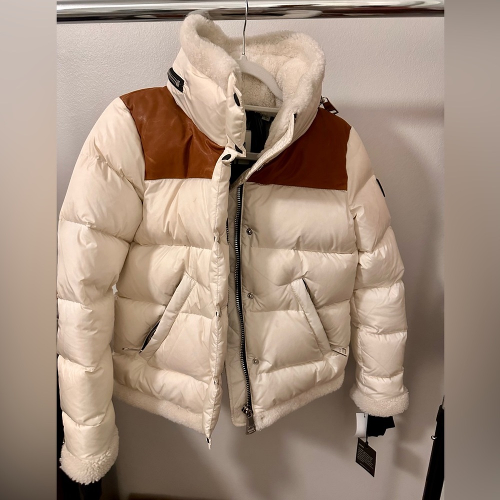 Sam. New w Tags. Sari Down Jacket Small Cream Saddle White